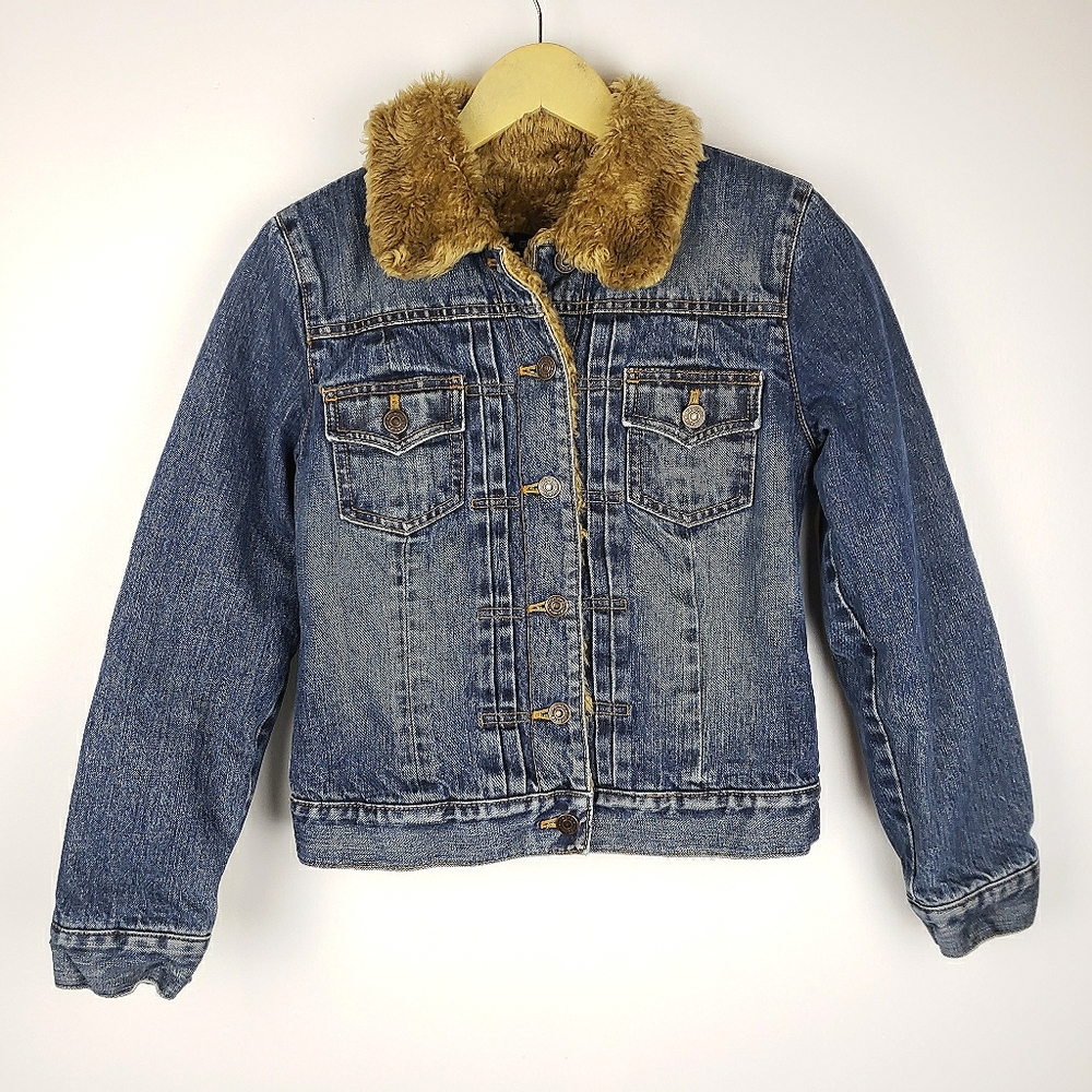 GAP Denim Jacket with Faux Fur